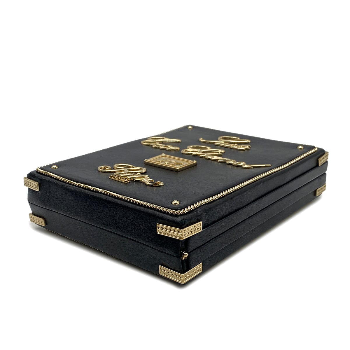 CHANEL ROOM CARD MINAUDIERE EVENING CHAIN SHOULDER BAG BLACK LAMB SKIN 90268328