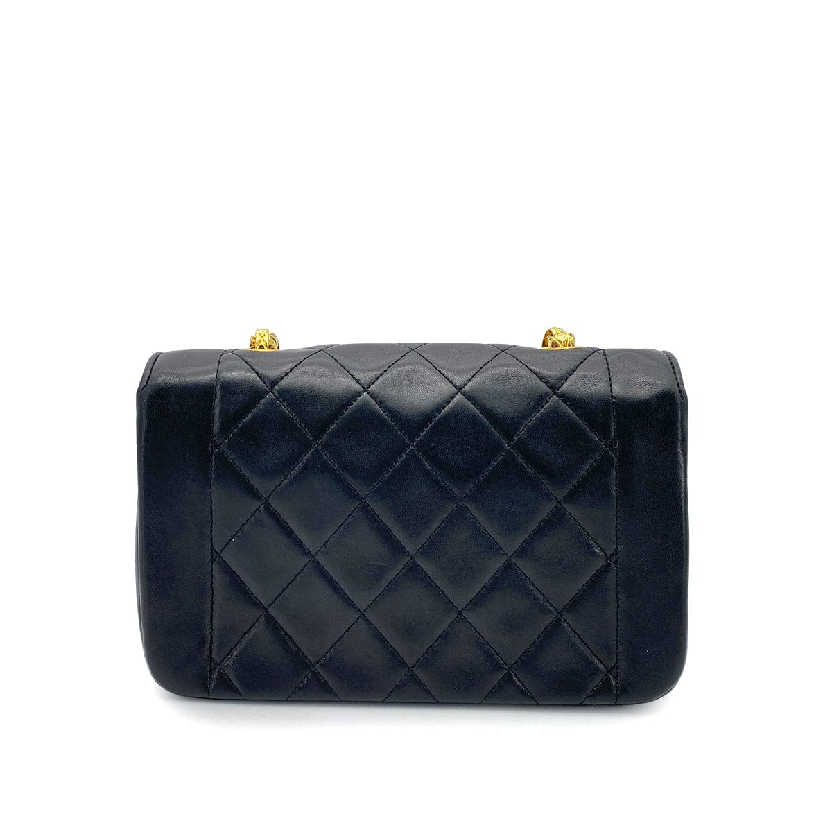 CHANEL VINTAGE BIJOU CHAIN SHOULDER BAG BLACK LAMB SKIN 90262331
