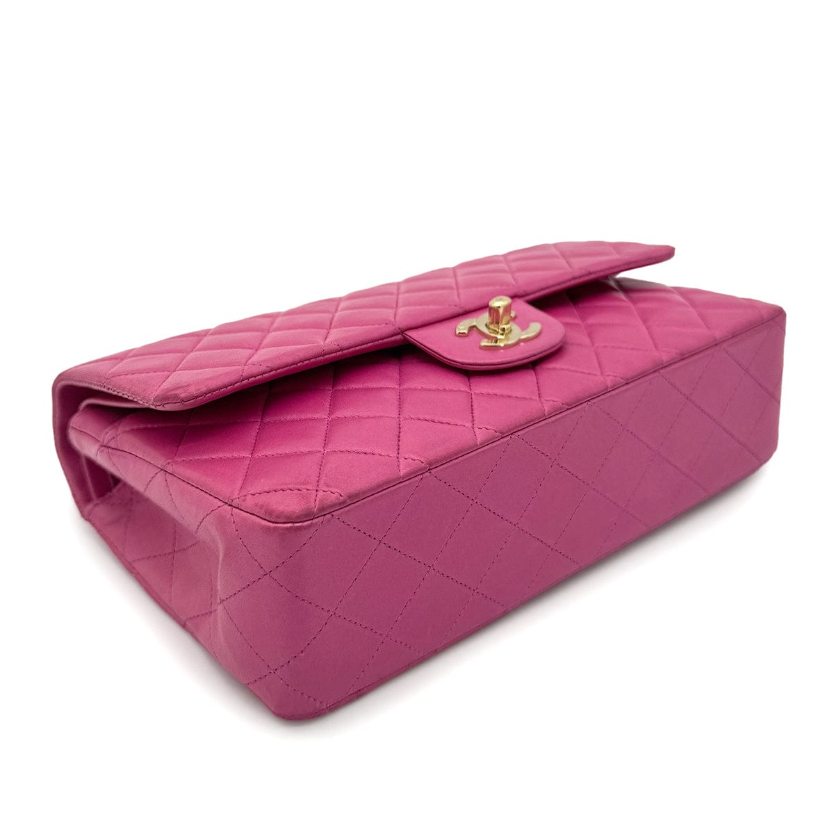 CHANEL VINTAGE CLASSIC FLAP MEDIUM CHAIN SHOULDER BAG PINK LAMB SKIN 90266734