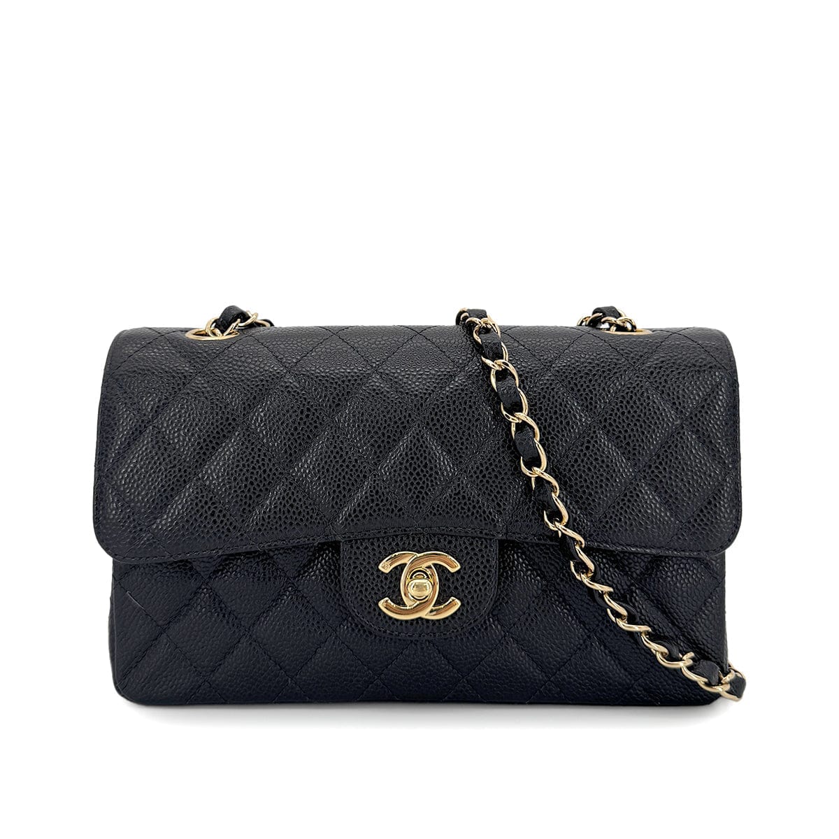 CHANEL VINTAGE CLASSIC FLAP SMALL BLACK CAVIAR SKIN 90267391