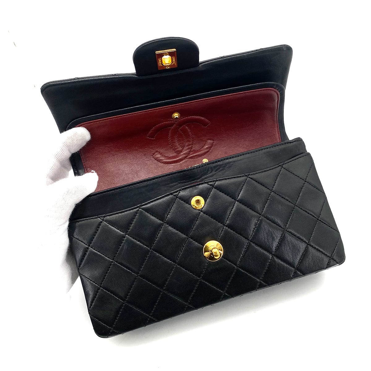 Chanel Vintage Classic Flap Small Black Lambskin #0 90255396