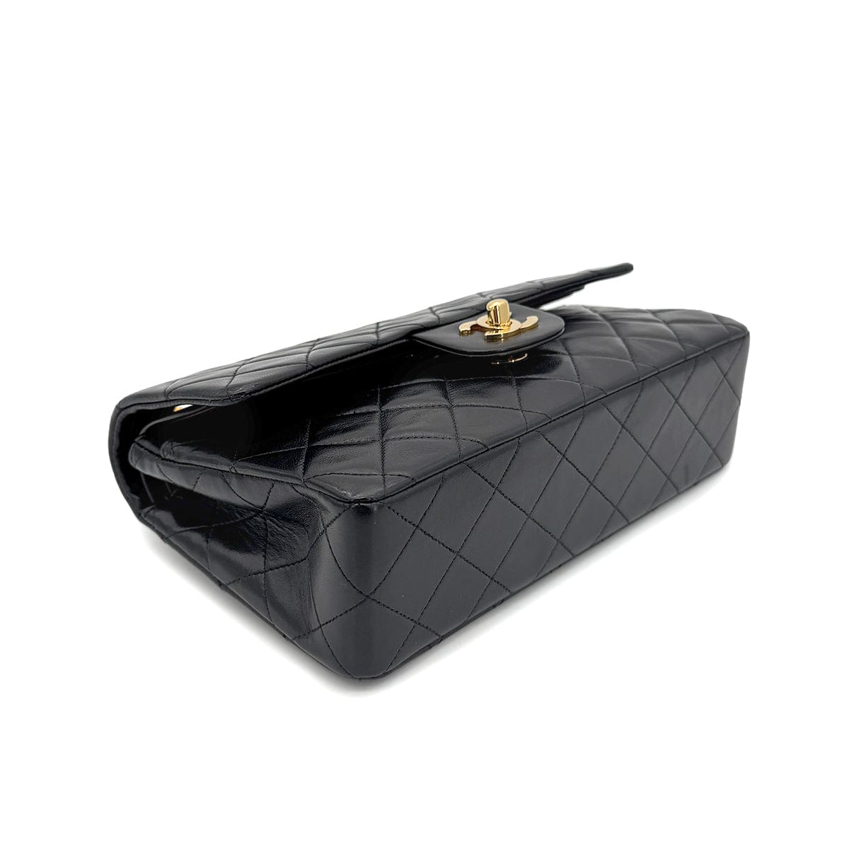 CHANEL VINTAGE CLASSIC FLAP SMALL CHAIN SHOULDER BAG BLACK LAMB SKIN 90268871