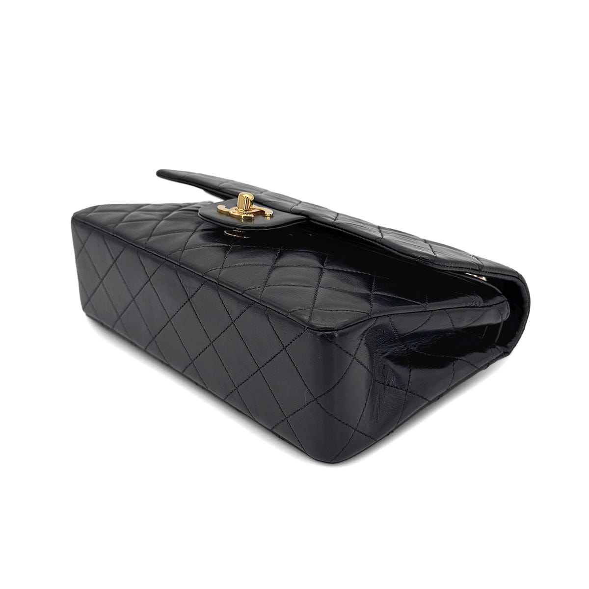 CHANEL VINTAGE CLASSIC FLAP SMALL CHAIN SHOULDER BAG BLACK LAMB SKIN 90268871