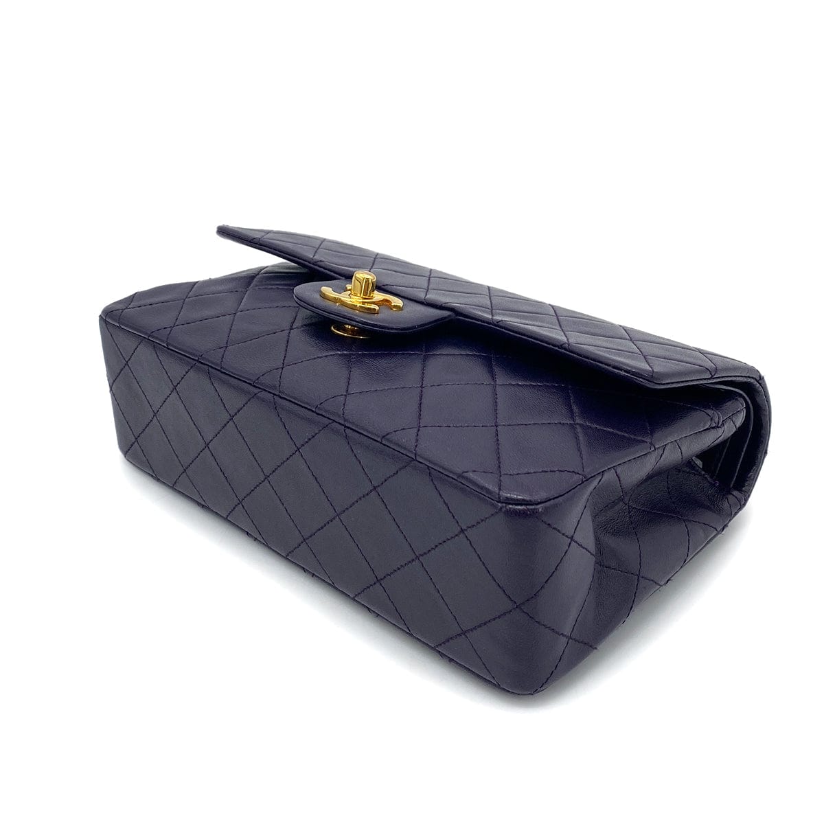 CHANEL VINTAGE CLASSIC FLAP SMALL CHAIN SHOULDER BAG PURPLE LAMB SKIN 90259893