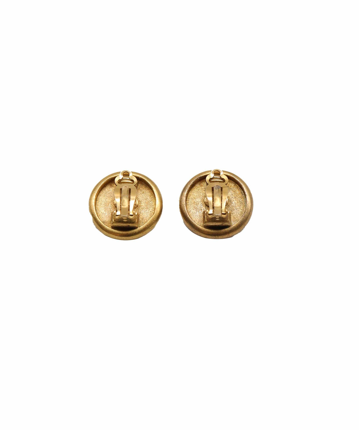 CHANEL VINTAGE EARRINGS ROUND COCOMARK BUTTON 90258149