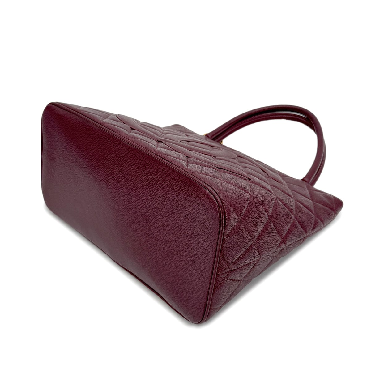 CHANEL VINTAGE MEDALLION TOTE BAG BORDEAUX CAVIAR SKIN 90267770