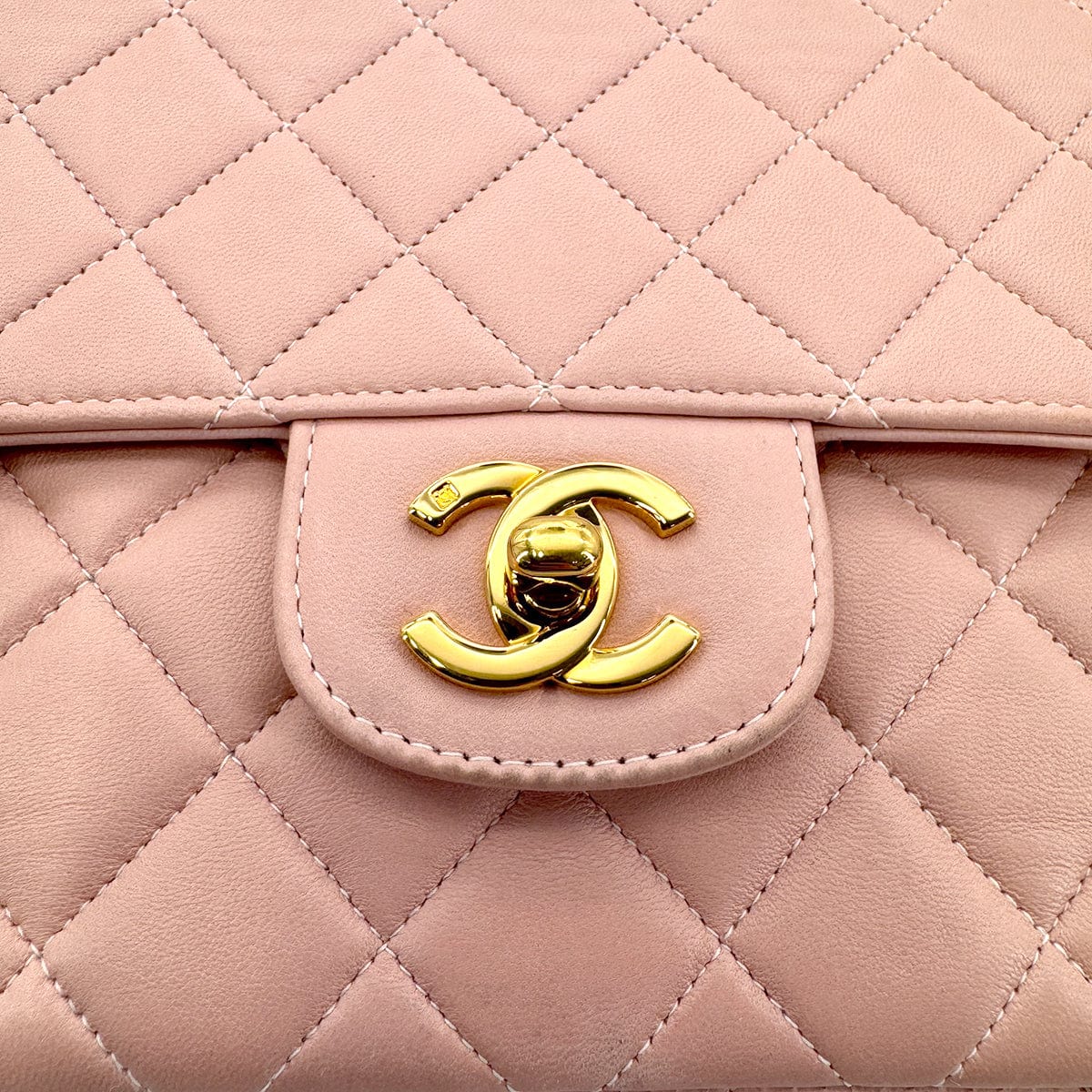 CHANEL VINTAGE PARENT-CHILD BAG PARENTS ONLY PINK LAMB SKIN 90268200