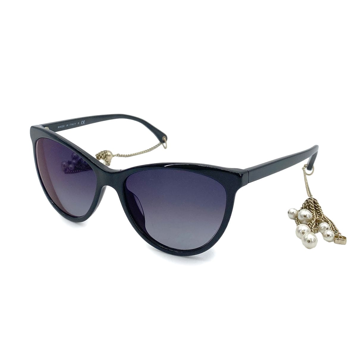 CHANEL VINTAGE SUNGLASSES COCOMARK CHARM BLACK EYEWEAR 90263140
