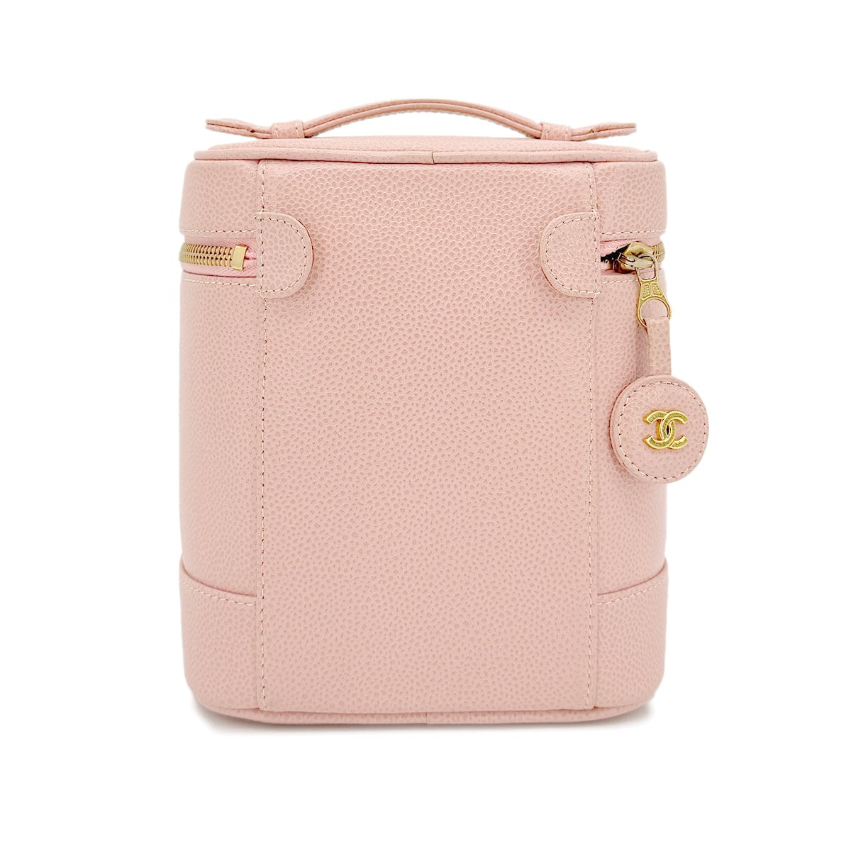 CHANEL VINTAGE VANITY HAND BAG PINK CAVIAR SKIN 90268875