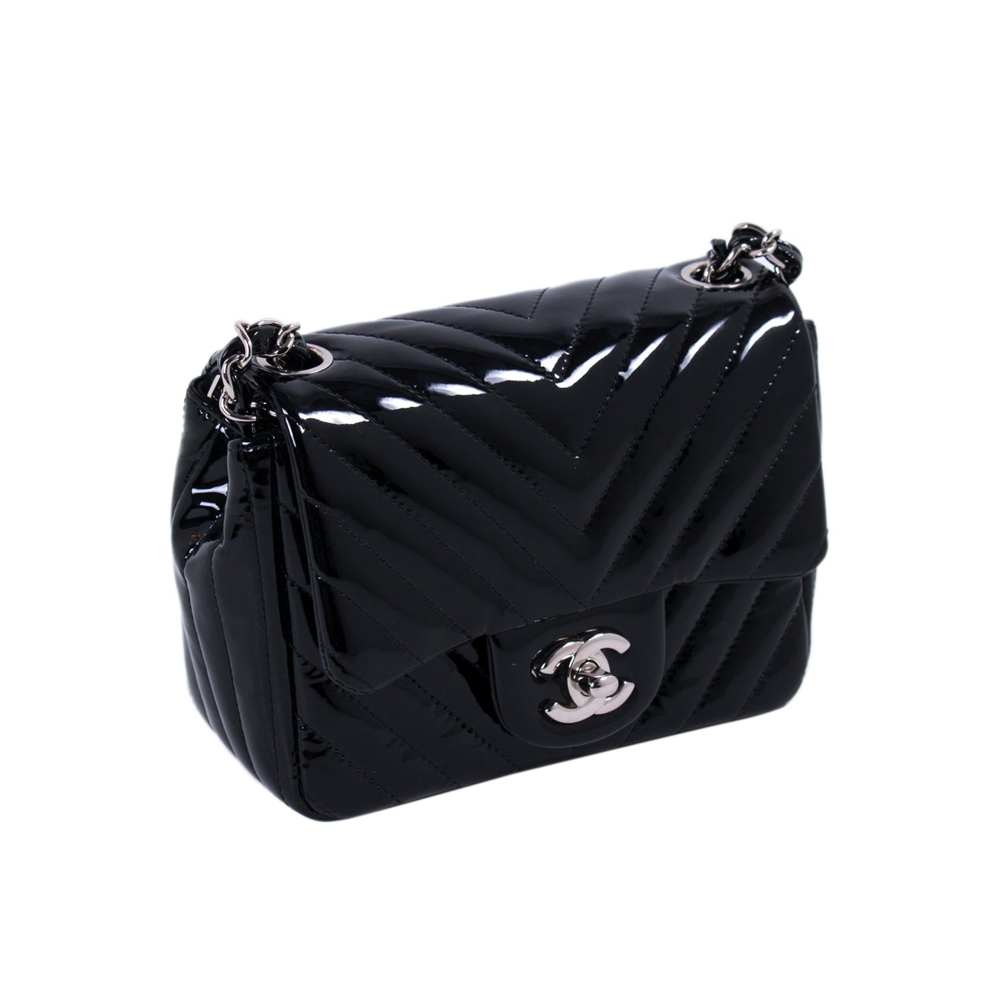 Chanel Classic Mini Square Chevron Flap Bag