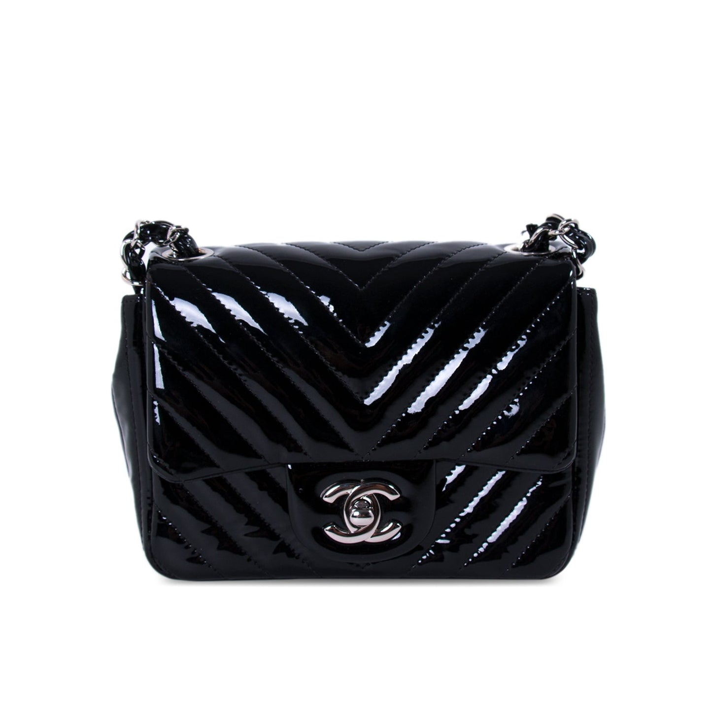 Chanel Classic Mini Square Chevron Flap Bag