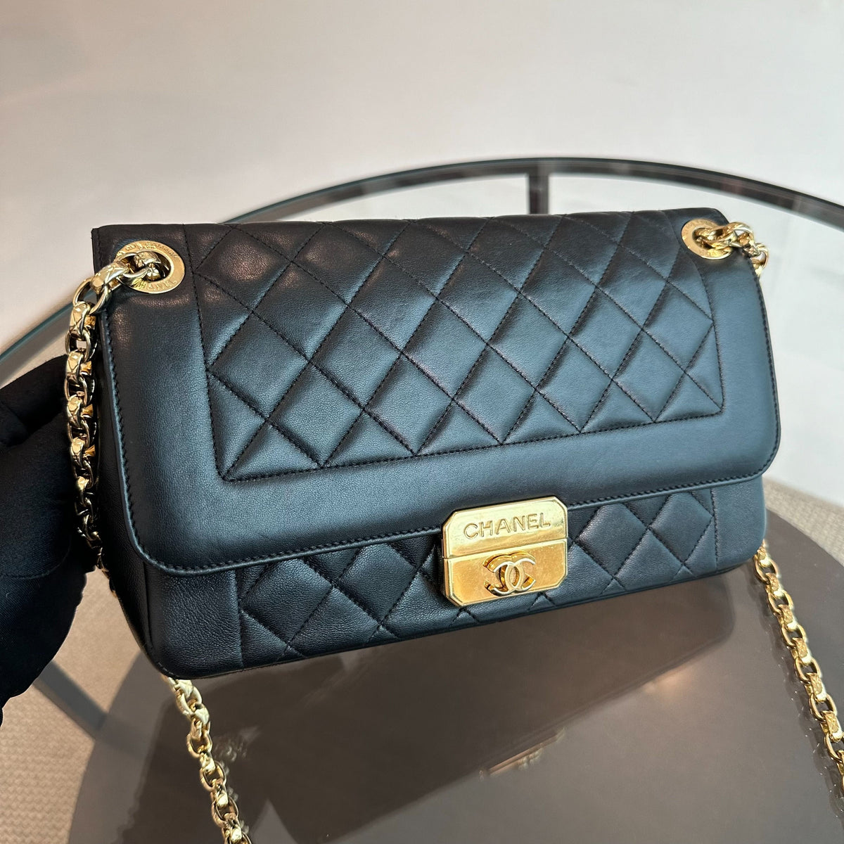 Chic With Me Flap Lambskin Quilted Black GHW No 20