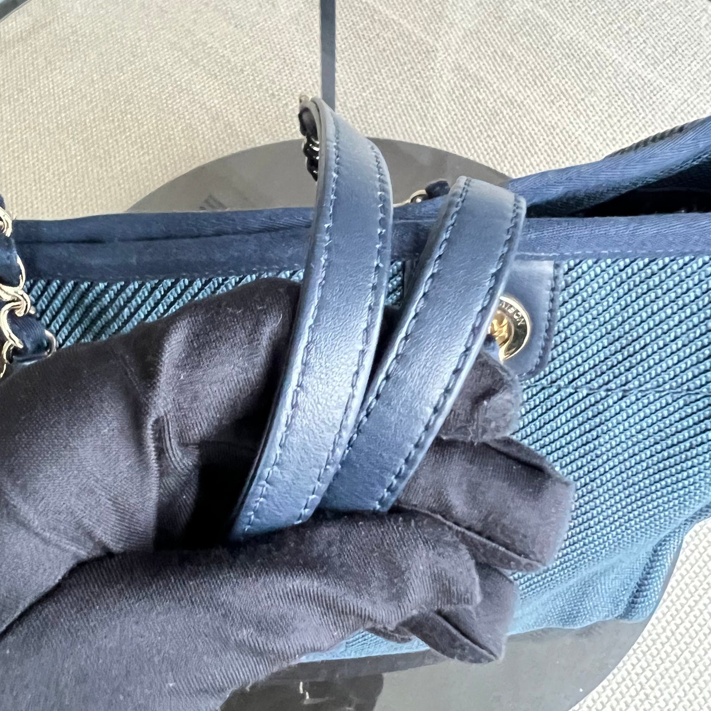 Deauville Small Tote Blue Canvas Silver Hardware Series 30