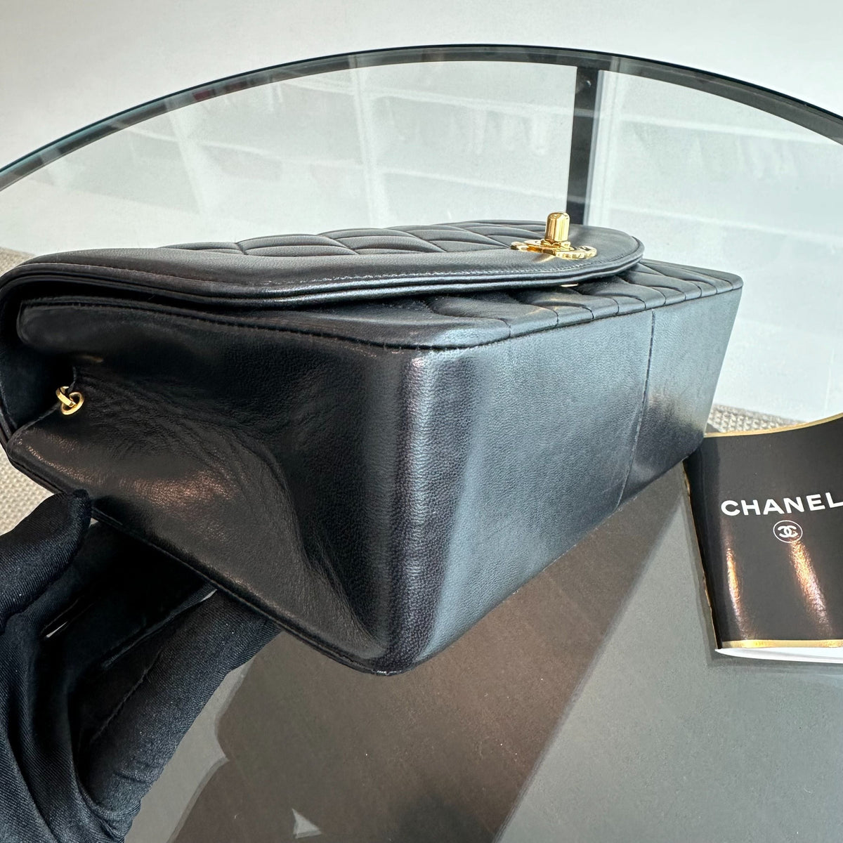 Diana Medium Black Lambskin Vintage GHW No 3