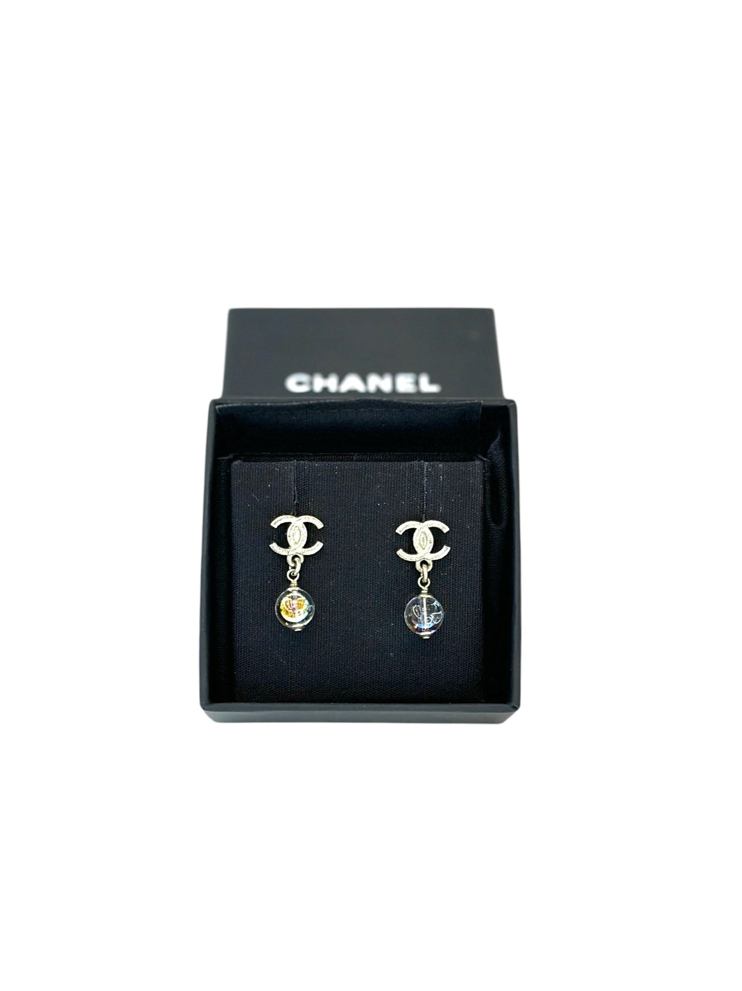 Chanel CC Logo Drop Earrings