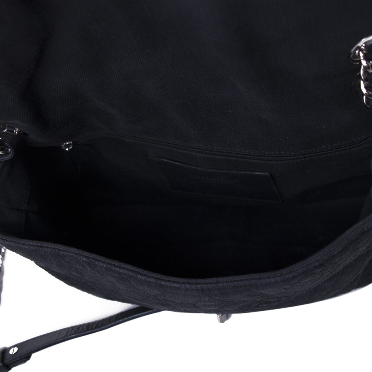 Chanel Stitched Camelia Jersey Flap Bag