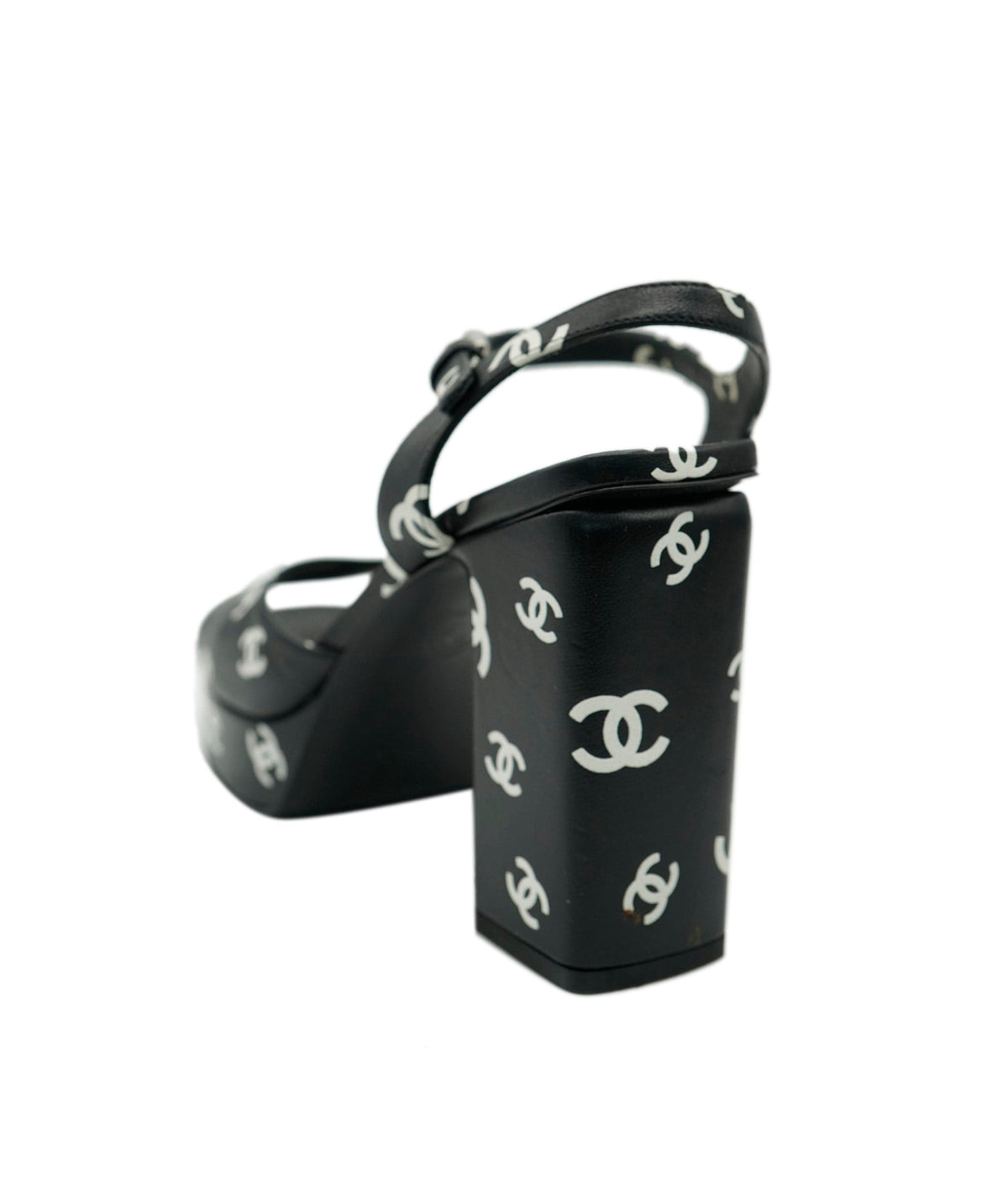 Chanel Logo Black & White Heels - DXBS2967