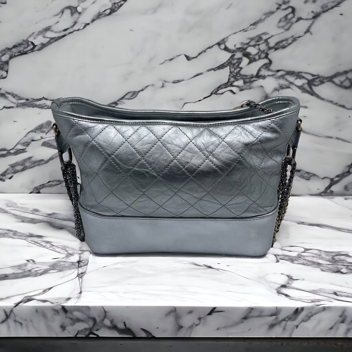 Chanel - Sac Gabrielle argenté