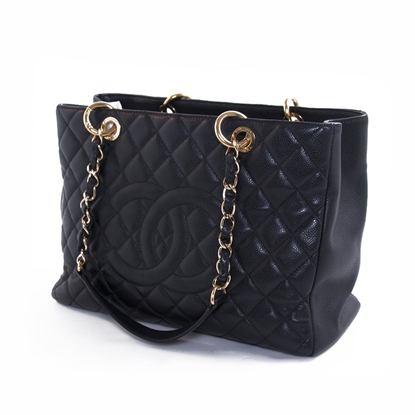 Chanel Black Caviar Leather Grand Shopping Tote