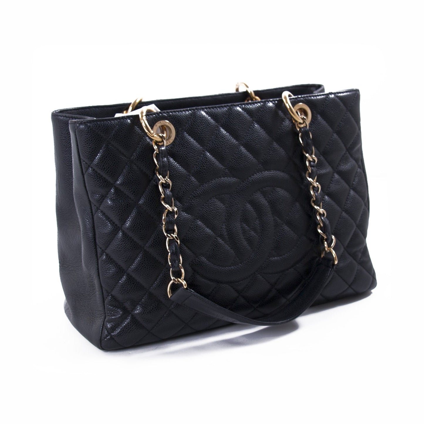 Chanel Black Caviar Leather Grand Shopping Tote