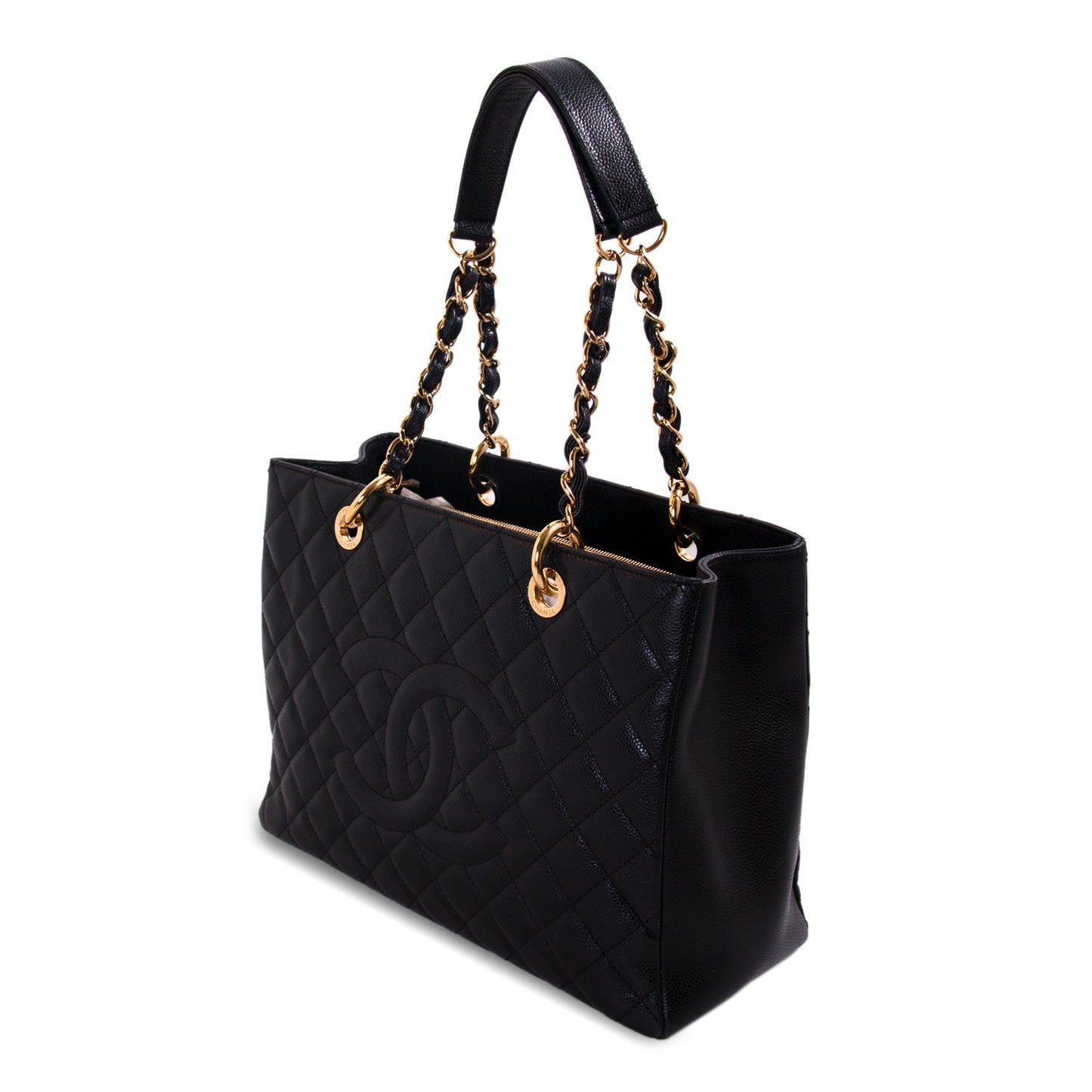 Chanel Black Caviar Grand Shopping Tote Bag