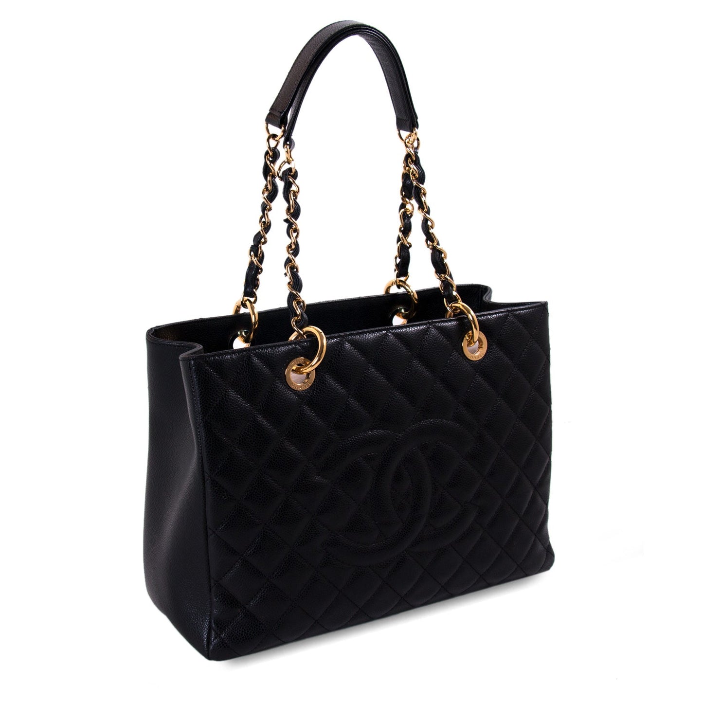 Chanel Black Caviar Grand Shopping Tote Bag