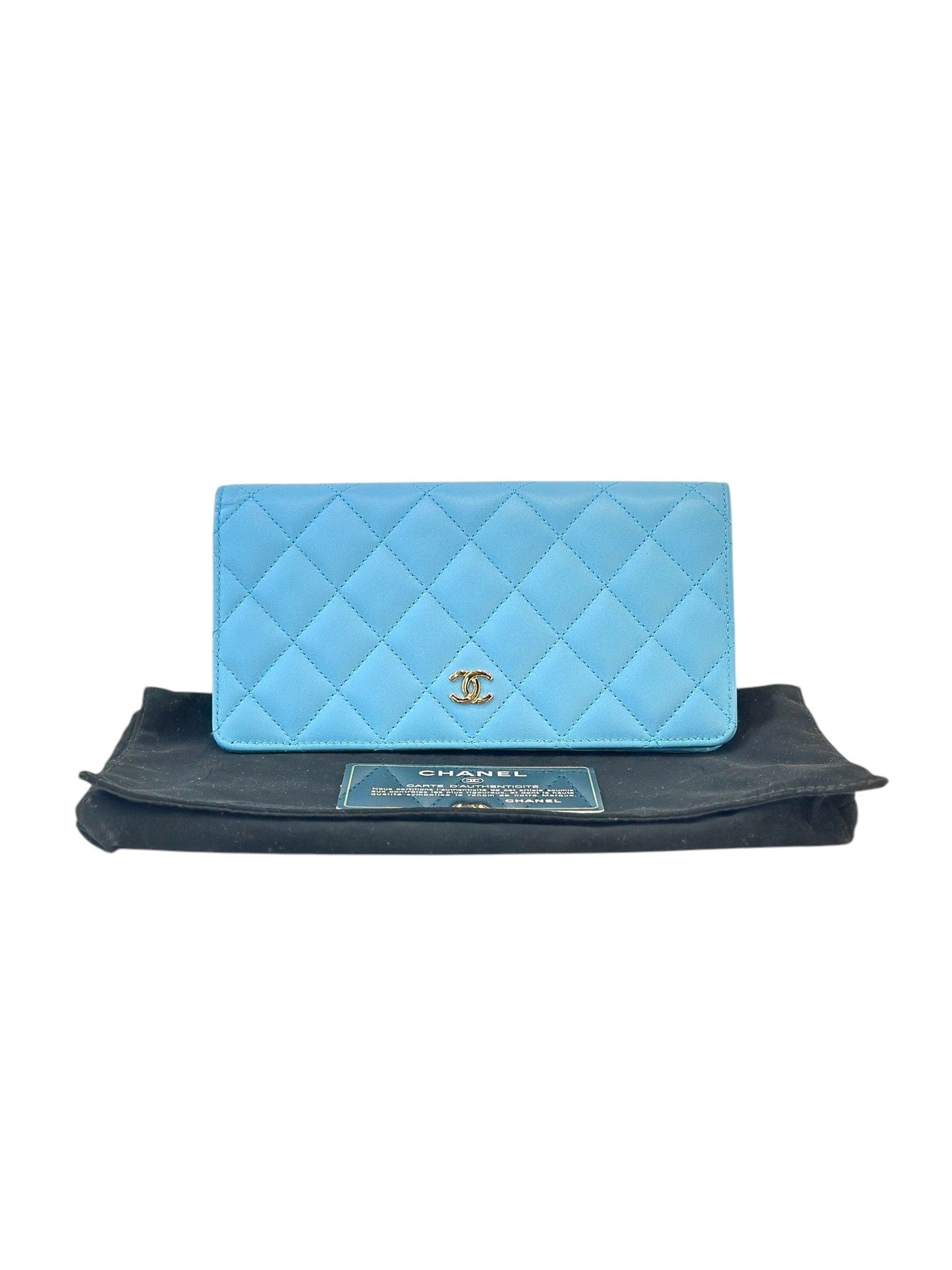 Chanel Blue Long CC Flap Wallet