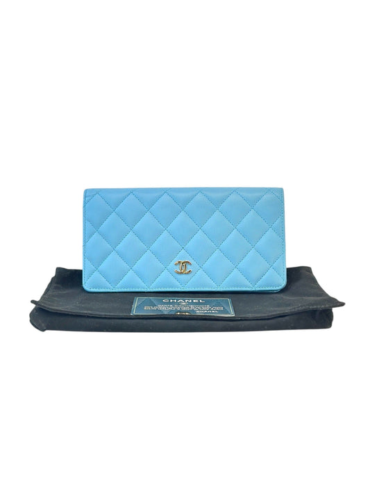 Chanel Blue Long CC Flap Wallet