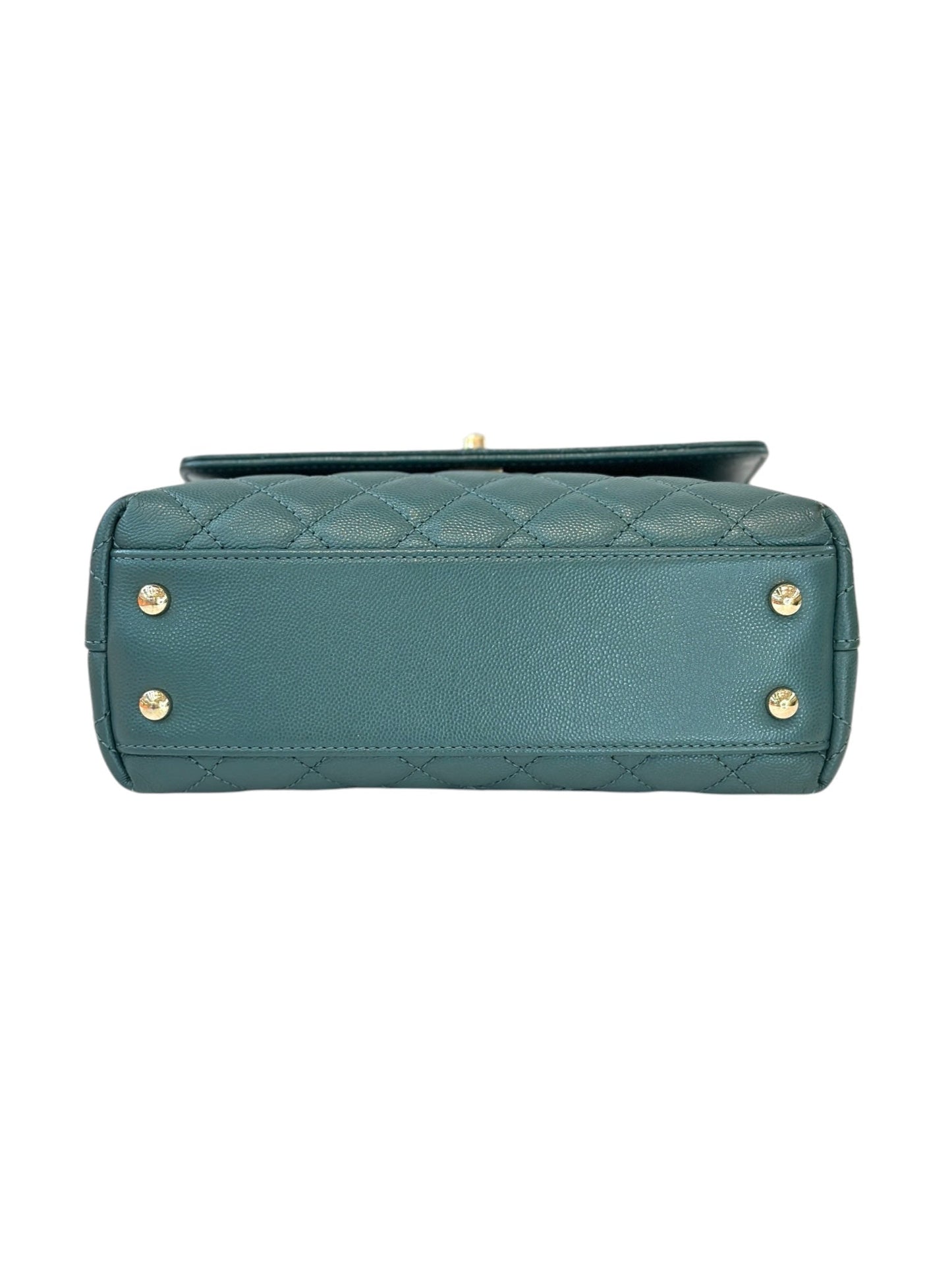 Chanel Green Coco Handle Small