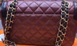Chanel Single Flap In Lambskin Black/Burgundy Ghw