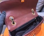 Chanel Single Flap In Lambskin Black/Burgundy Ghw