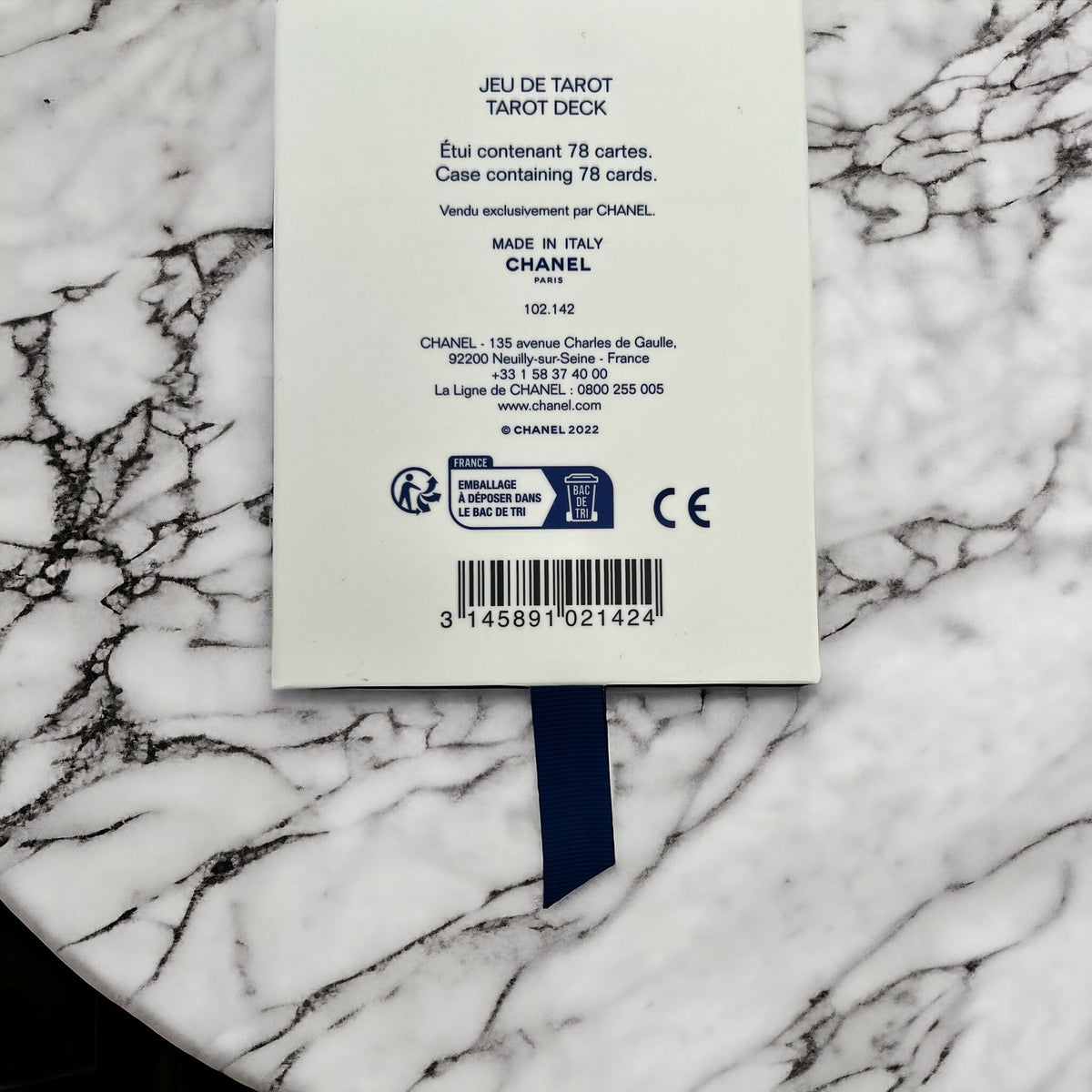 Chanel Jeu de tarot Blanc S