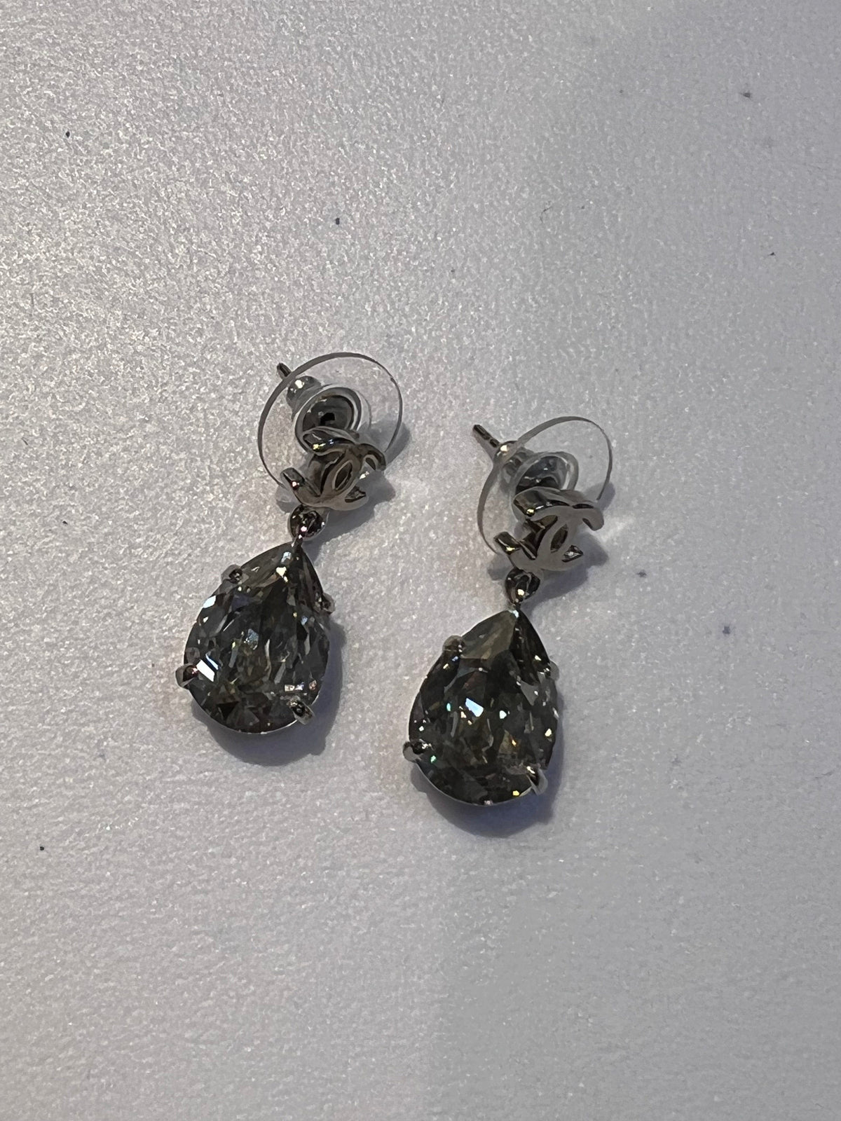 Chanel Teardrop Crystal Dangling Earrings SHW 90269926