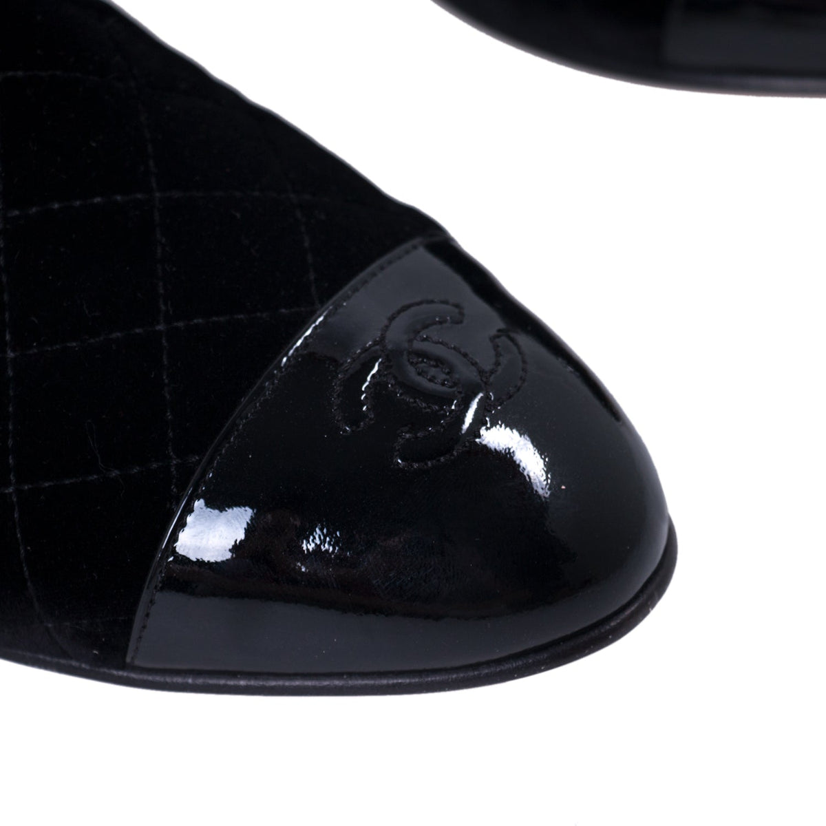 Chanel Quilted Velvet CC Loafers