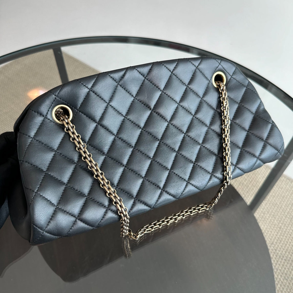 Mademoiselle Bowling Lambskin Black GHW No 14