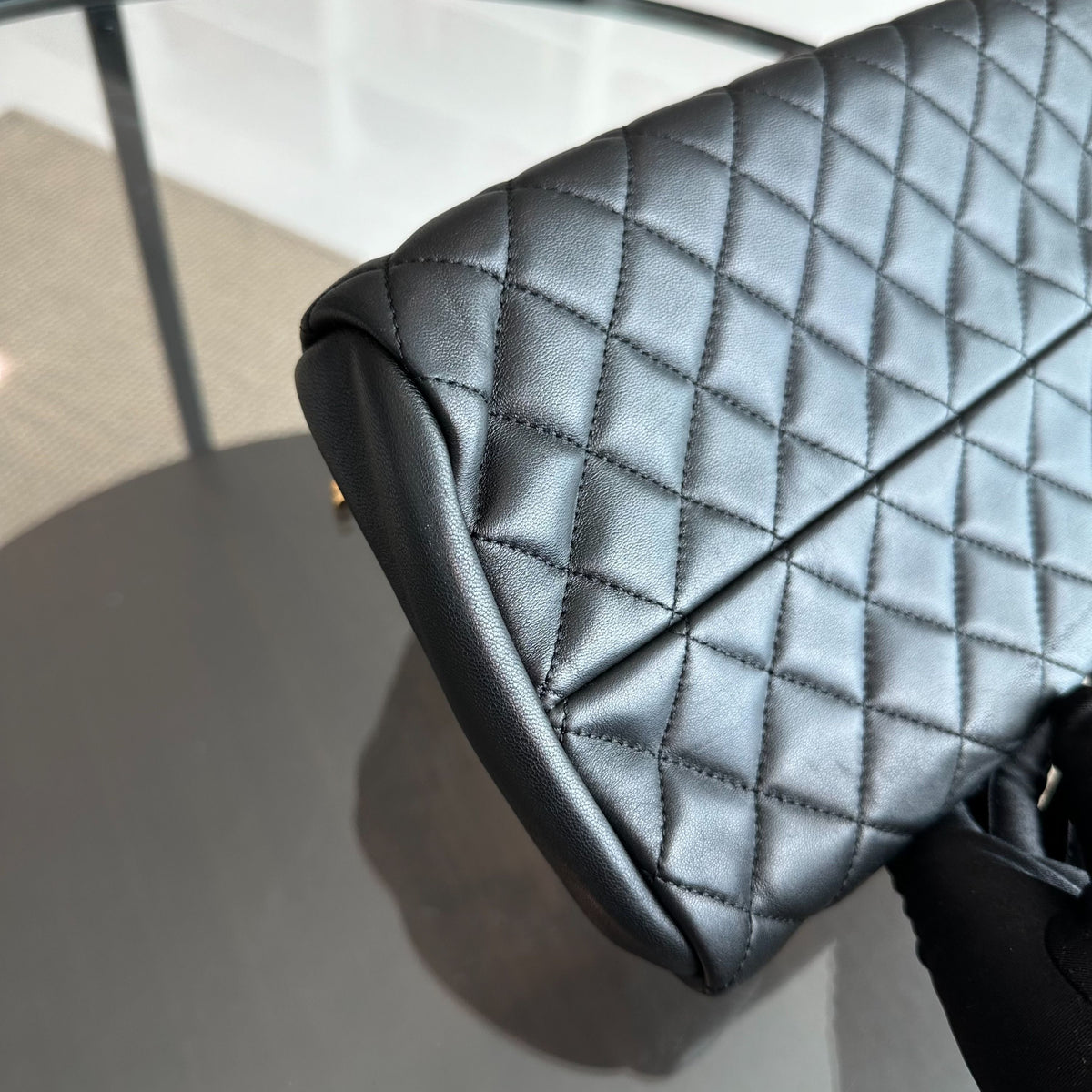 Mademoiselle Bowling Lambskin Black GHW No 14