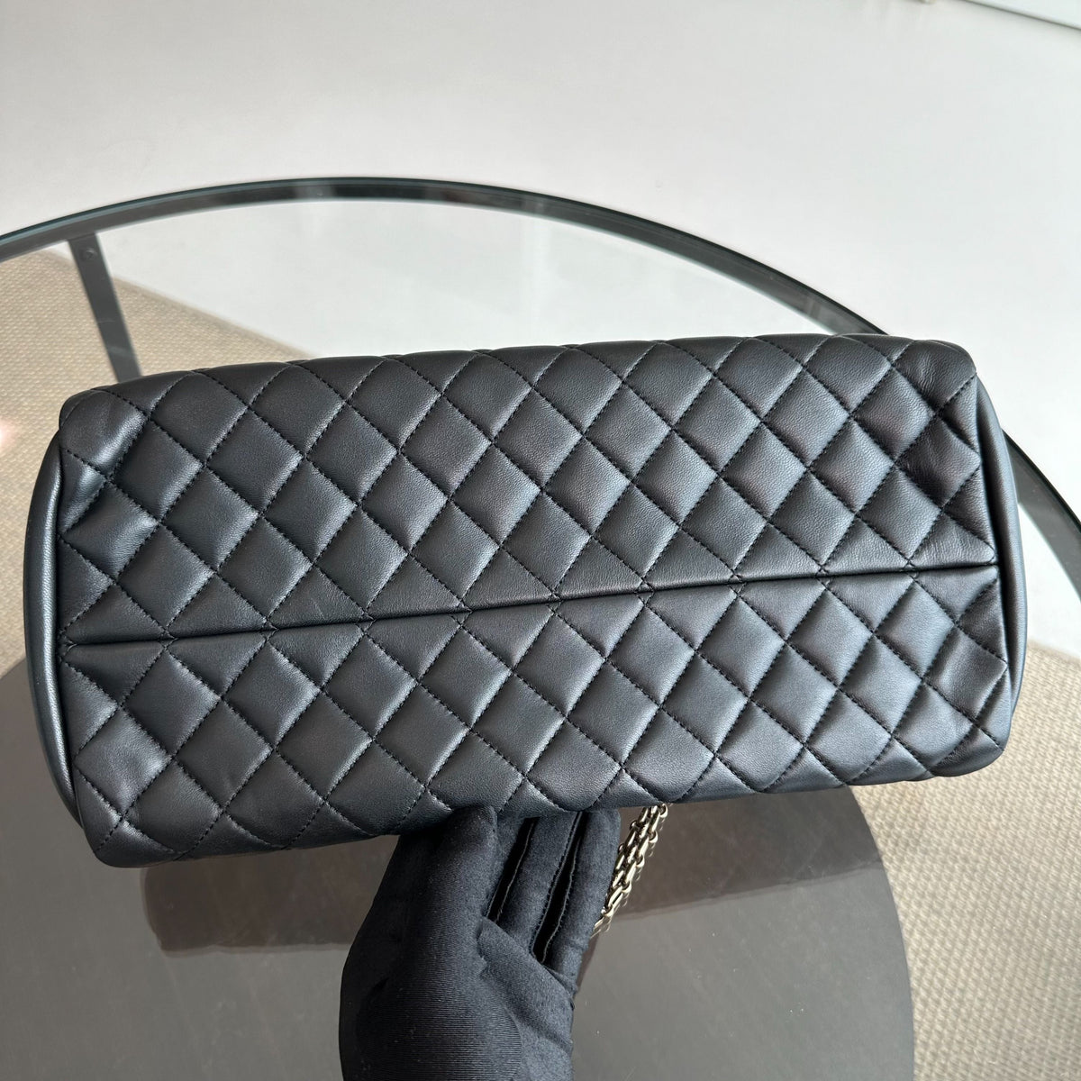 Mademoiselle Bowling Lambskin Black GHW No 14