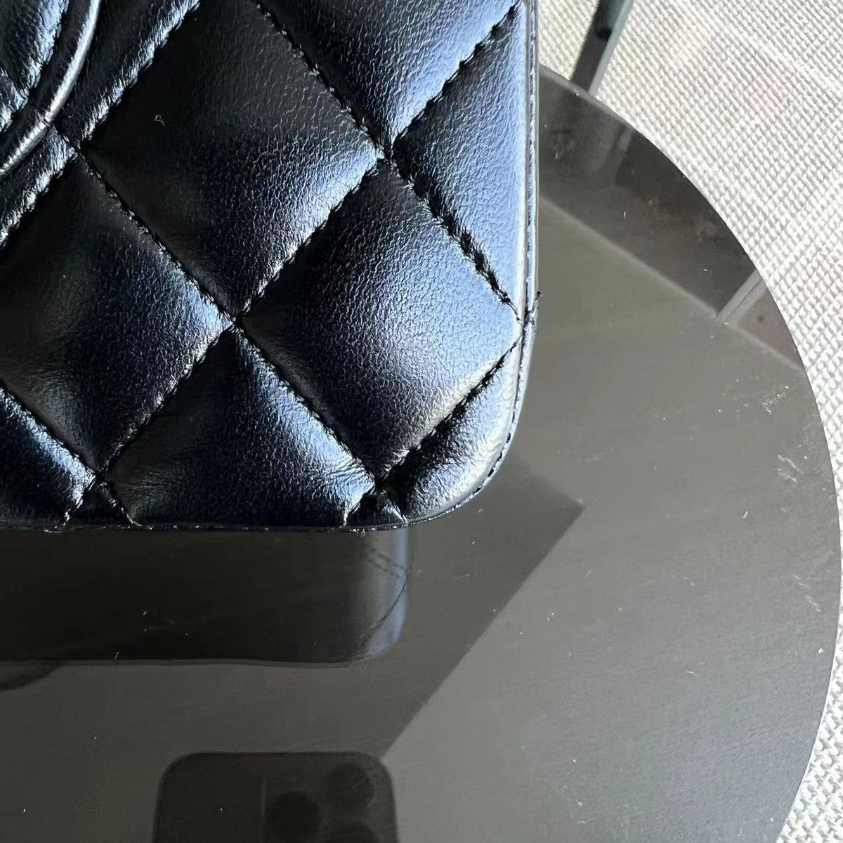 Double Flap Quilted Lambskin Black GHW No 14