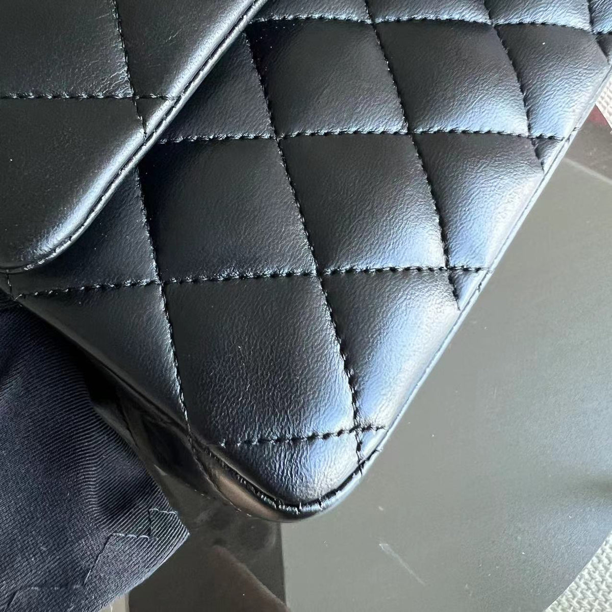 Double Flap Quilted Lambskin Black GHW No 14