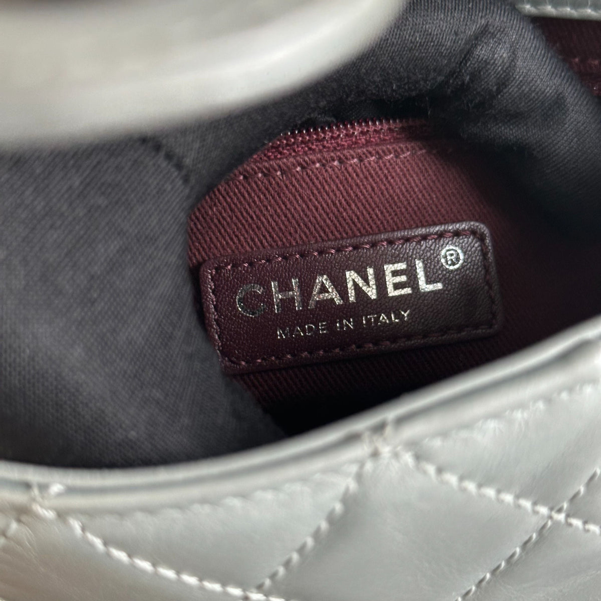 Chanel Mini Rectangular Flap - Plated Chain Seasonal Flap Quilted Calfskin Silver SHW No 21