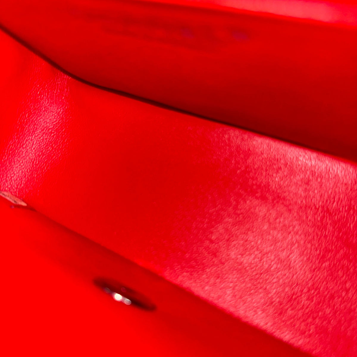 Mini Square 17CM Classic Flap Lambskin Red SHW No 22