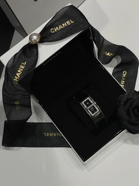 Chanel - Montre Code coco acier, céramique et diamants