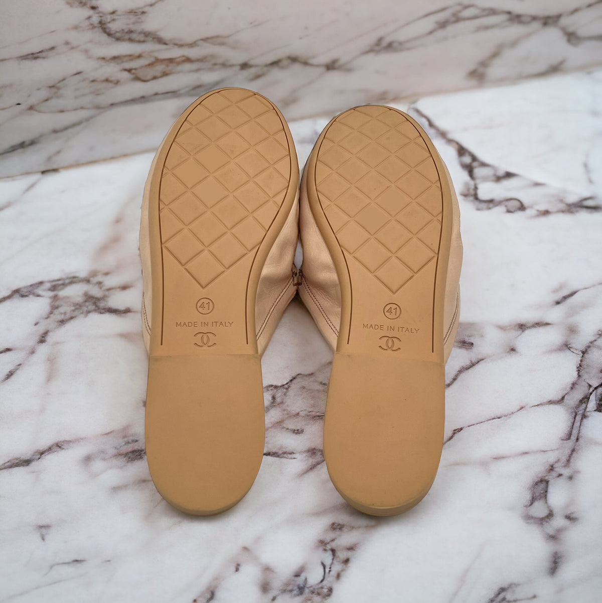 Chanel Mules rose poudrées  Rose 41