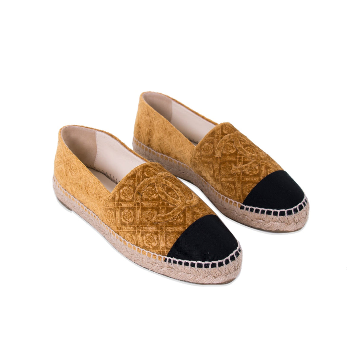 Chanel Velvet CC Espadrilles