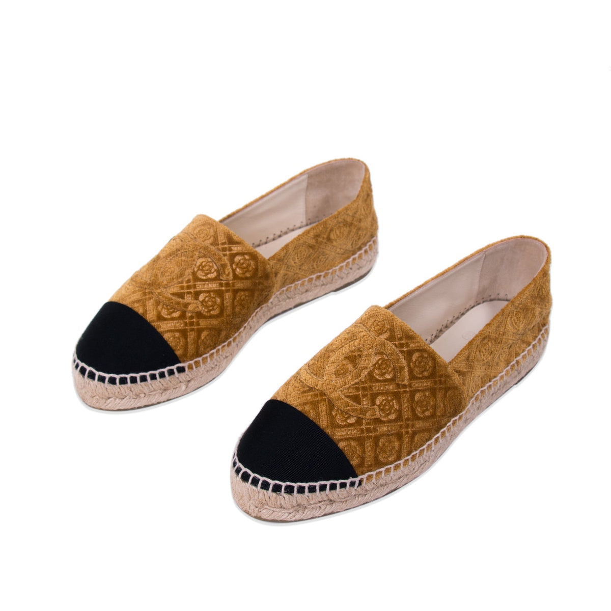 Chanel Velvet CC Espadrilles