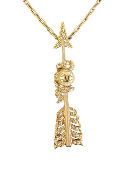 Chanel Arrow Pearl Necklace