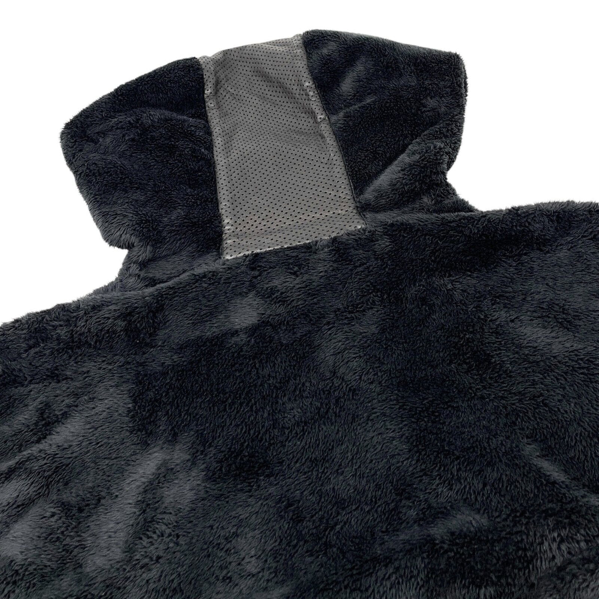 CHANEL Sport Vintage 09C CC Logo Hoodie Jacket #38 Faux Fur Zip Black