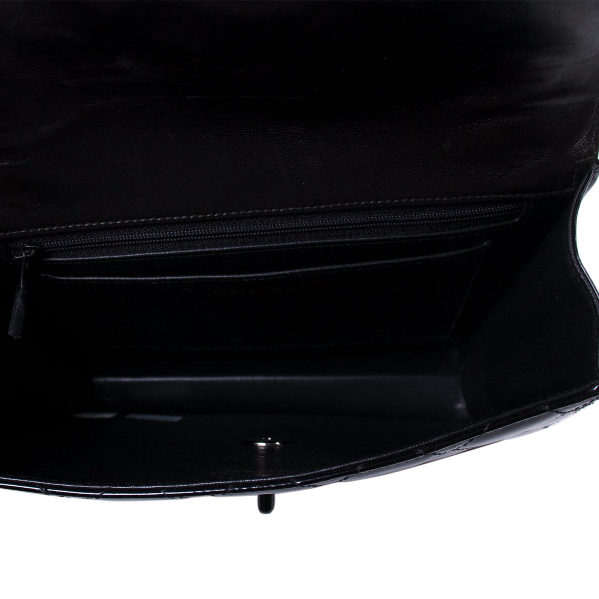 Chanel Vintage Quilted Patent Leather Flap Bag