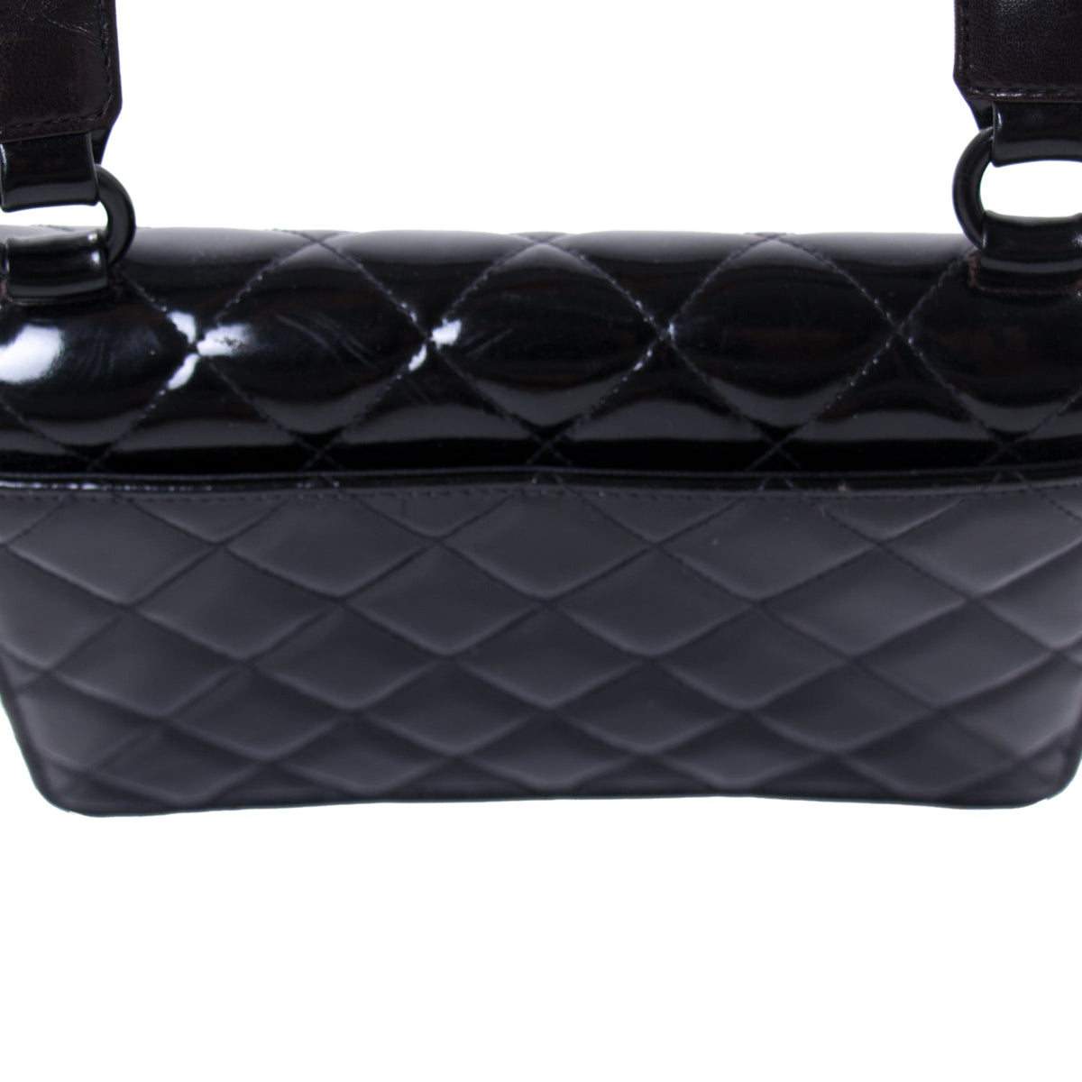 Chanel Vintage Quilted Patent Leather Flap Bag