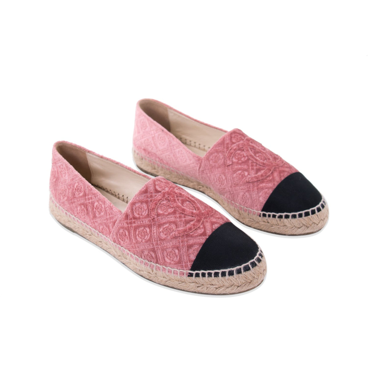 Chanel Velvet CC Espadrilles